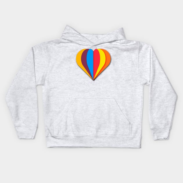 Paper heart Kids Hoodie by Dima Sabaka Store